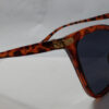 Oversized Cat Eye Fashion Glasses brown leopard with black lenses