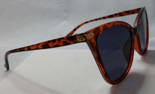 Oversized Cat Eye Fashion Glasses brown leopard with black lenses