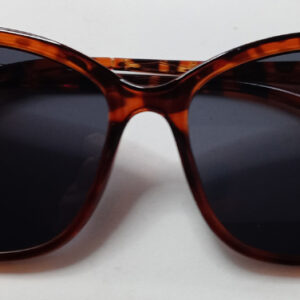 Oversized Cat Eye Fashion Glasses brown leopard with black lenses