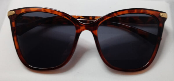 Oversized Cat Eye Fashion Glasses brown leopard with black lenses