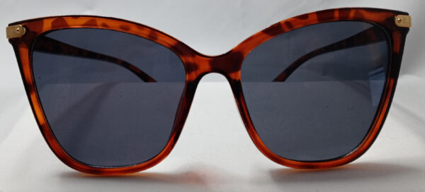 Oversized Cat Eye Fashion Glasses brown leopard with black lenses