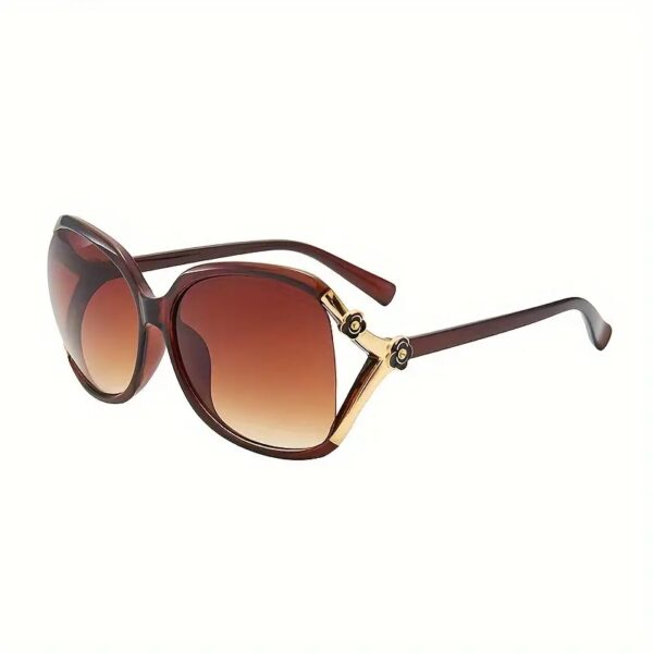 Rosette Hollow Hinge Fashion sunglasses brown