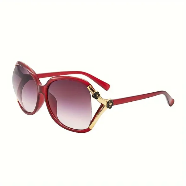 Rosette Hollow Hinge Fashion sunglasses red