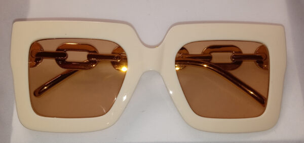 Bold Large Tan Frame Sunglasses with tan lenses