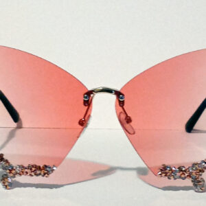 pink butterfly cutout sunglasses