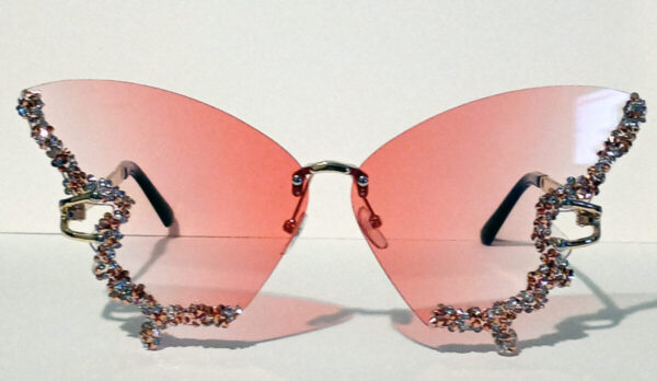 pink butterfly cutout sunglasses