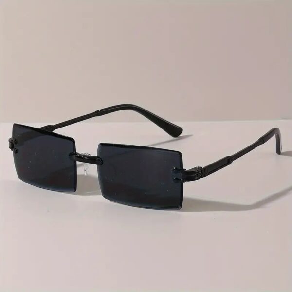 Frameless Rectangular Fashion Glasses black